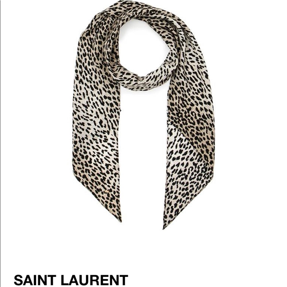 Saint Laurent Silk Baby Cat Scarf